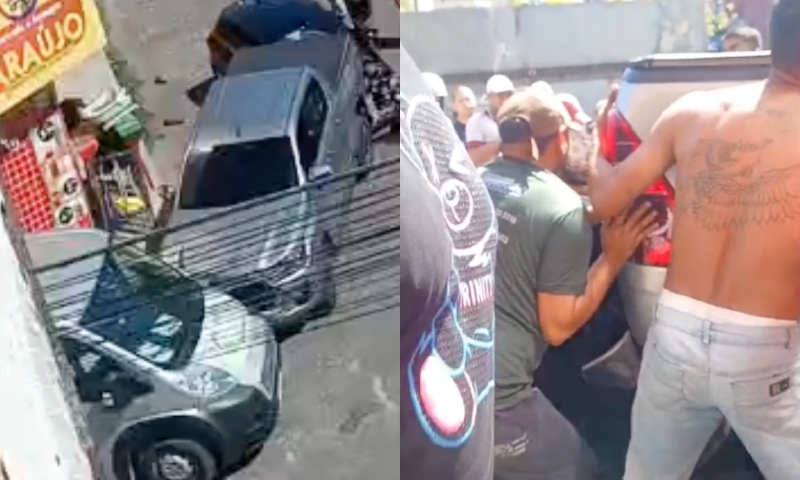 Vídeo: Mulher é esmagada e morta em engavetamento no bairro São José, em Manaus