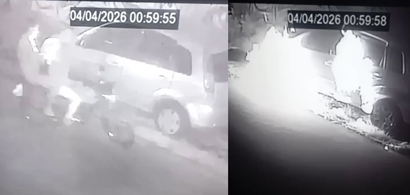 Vídeo: Motoqueiros incendeiam carro de policial militar em Manaus; veja