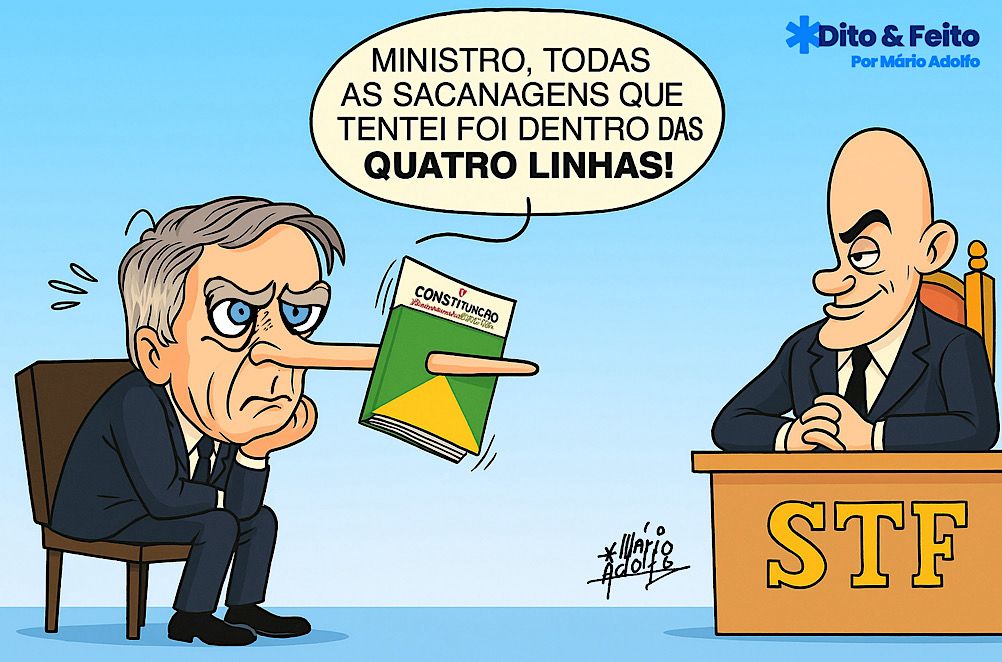 Dito & Feito: FRENTE A FRENTE COM XANDÃO, BOLSONARO FICA “PIANINHO” – Ex-presidente diz que nunca pensou em dar golpe e que acha isso “abominável”
