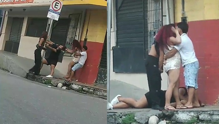Vídeo mostra pancadaria entre travestis no Centro de Manaus