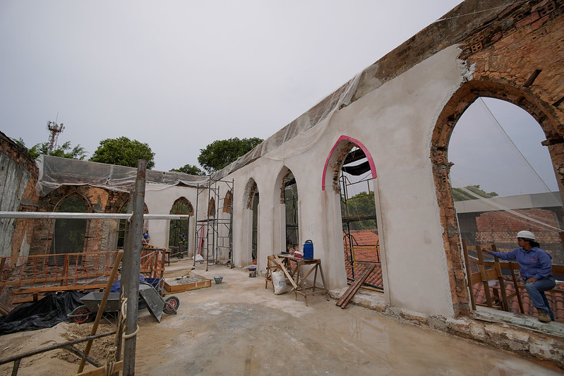 Obra do Casarão de São Vicente avança com recuperação da fachada e fundações