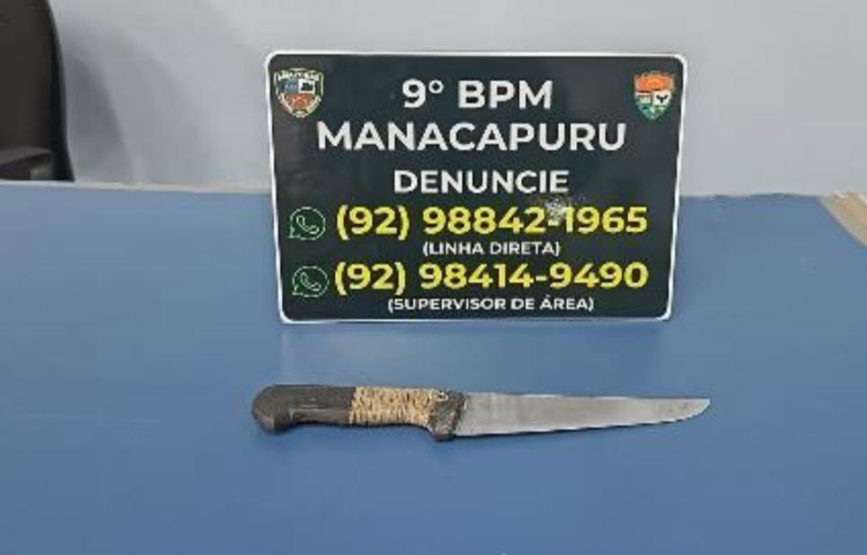 Homem tenta matar companheira com peixeira em Manacapuru