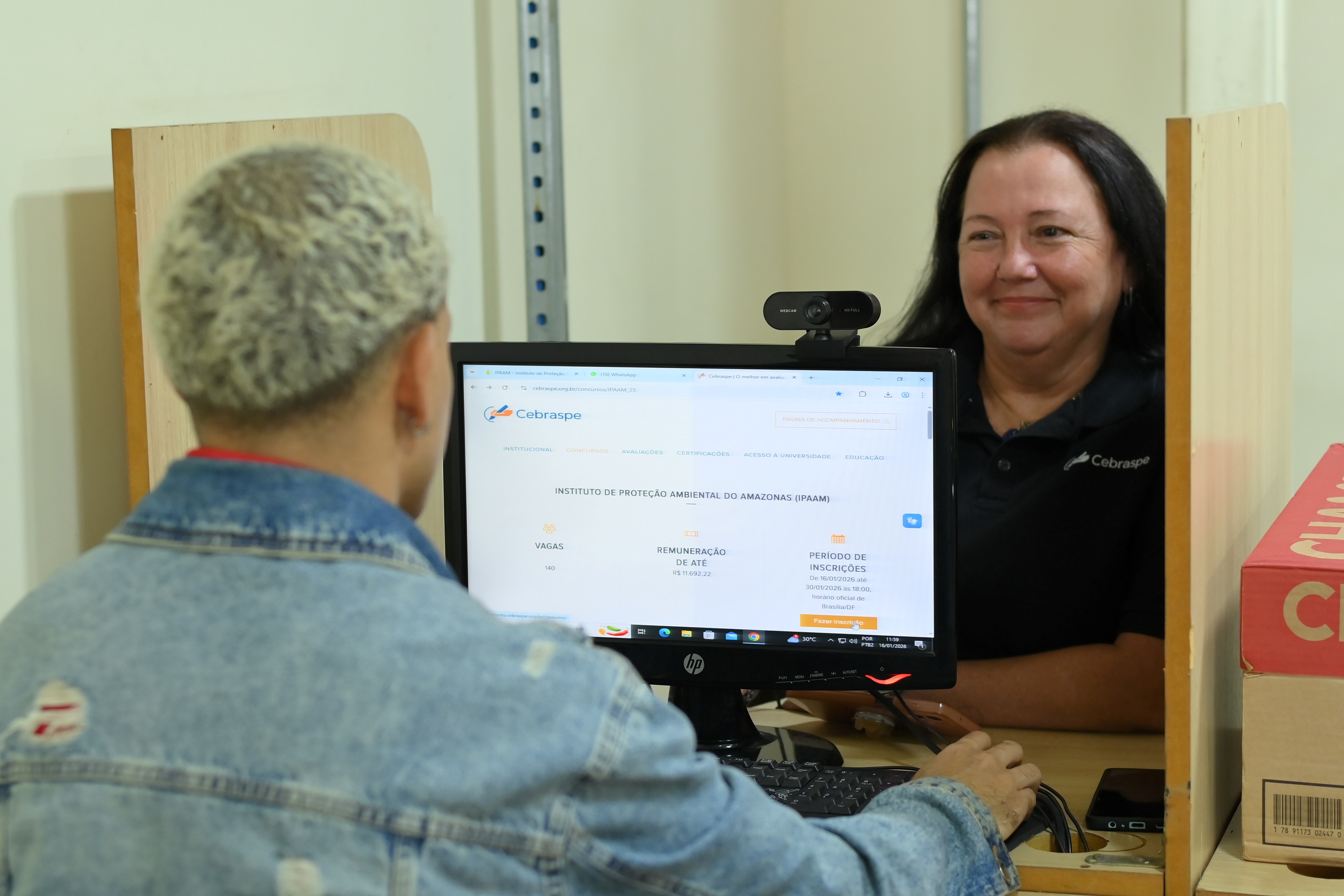 Ipaam e Cebraspe disponibilizam ponto de apoio para inscrição em concurso