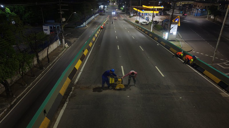Prefeitura de Manaus inicia manutenção no viaduto Ayrton Senna