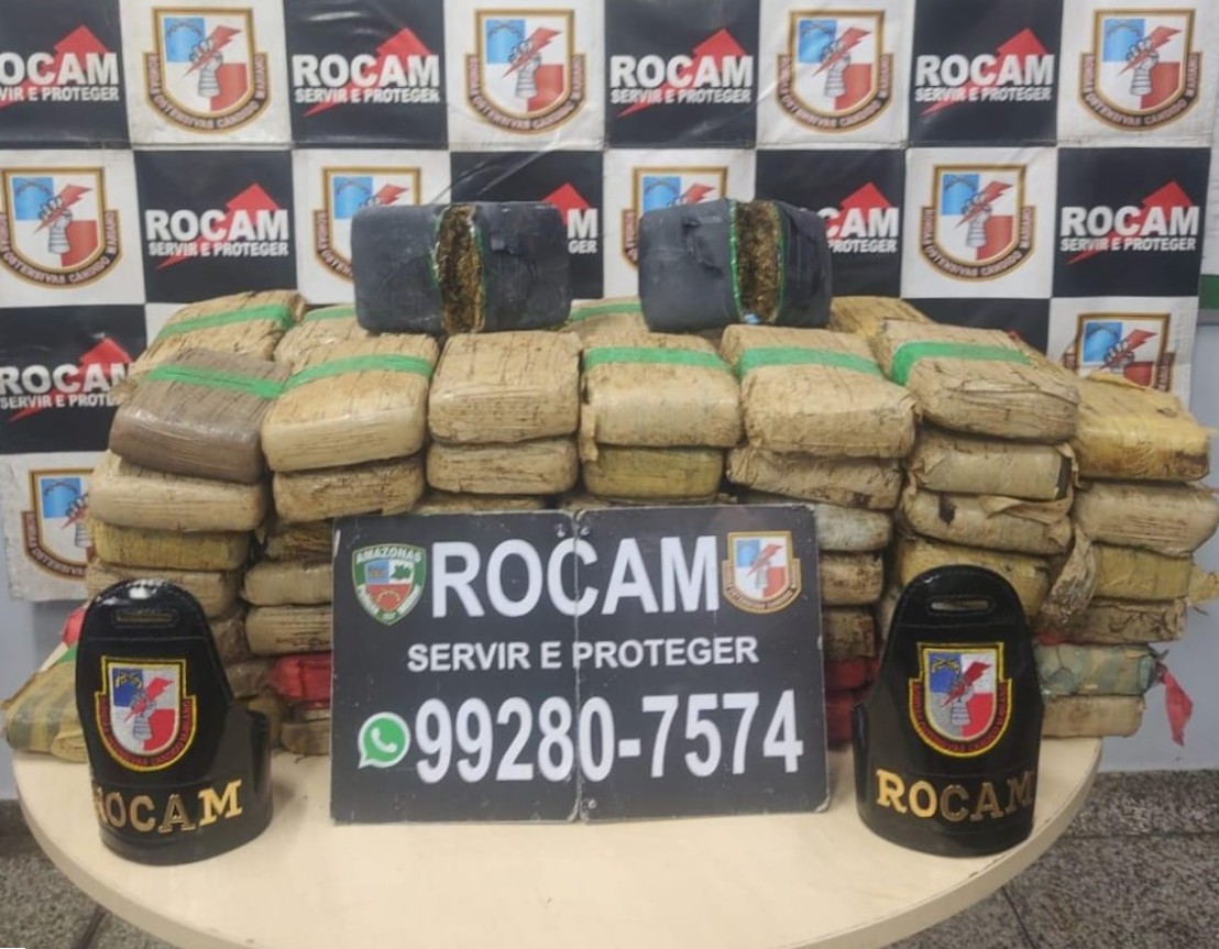 Polícia encontra 100 tabletes de maconha em balneário no Tarumã-Açu