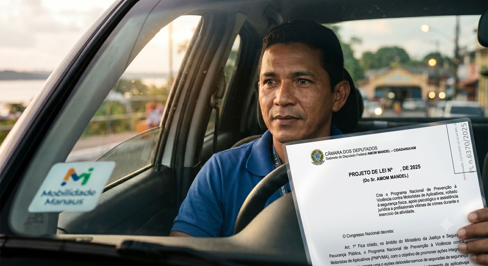 Projeto de Amom aumenta a segurança dos motoristas de aplicativo em todo o país