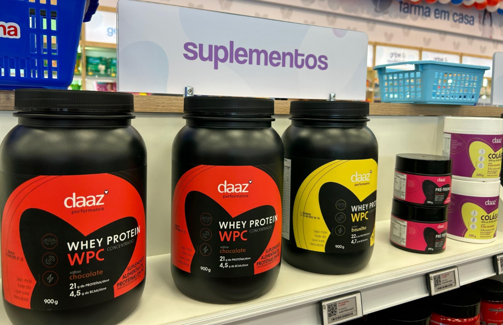 Com produtos para pré-treino, pós-treino e dia a dia, linha de suplementos da Daaz é lançada pela  Bemol Farma