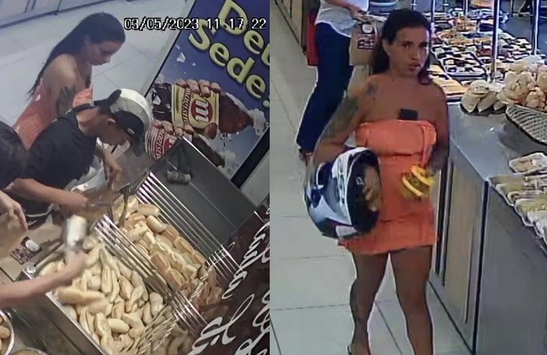 Vídeo: Casal é flagrado fazendo a 'limpa' em padaria de Manaus