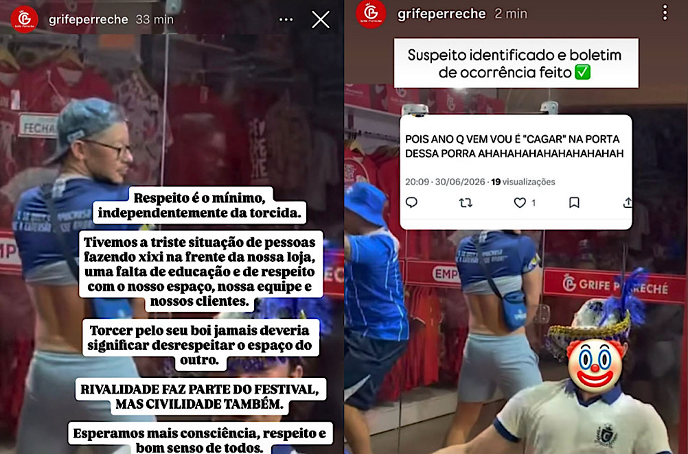 Grife Perreché denuncia ato de vandalismo em frente à loja e registra boletim de ocorrência