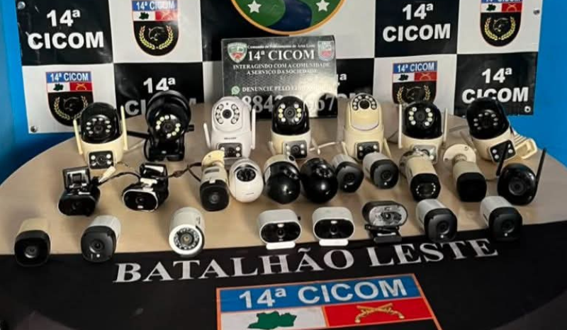 Polícia apreende 26 câmeras utilizadas pelo tráfico na zona Leste de Manaus