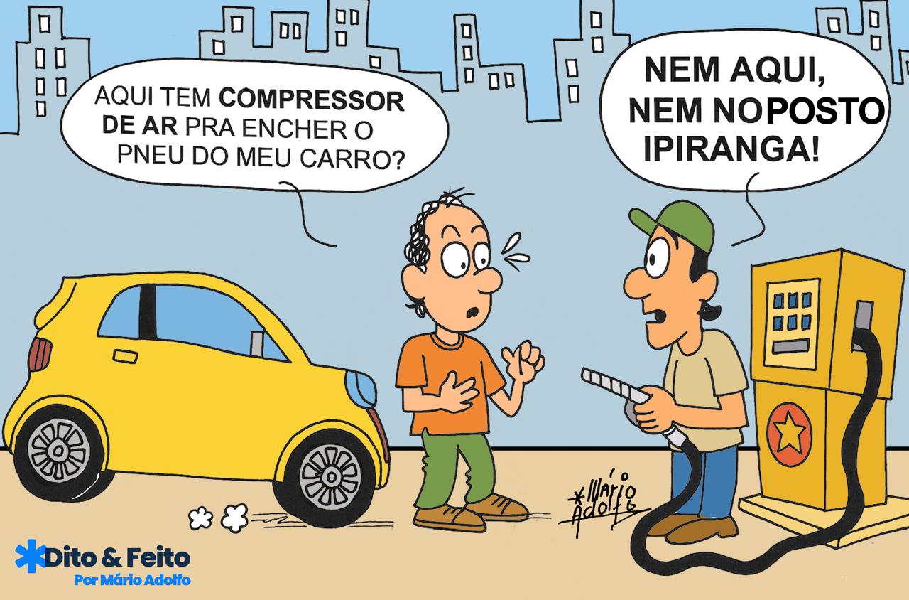 Dito & Feito: O PNEU ESTÁ PERDENDO A PRESSÃO E AÍ?  – Falta de compressor para inflar pneus nos postos de gasolina de Manaus é um desrespeito ao consumidor e à legislação