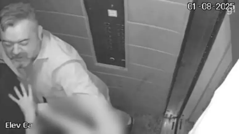 Vídeo mostra empresário espancando esposa dentro de elevador no DF