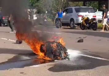 Vídeo: homem morre ao ser arremessado da moto na AM-070