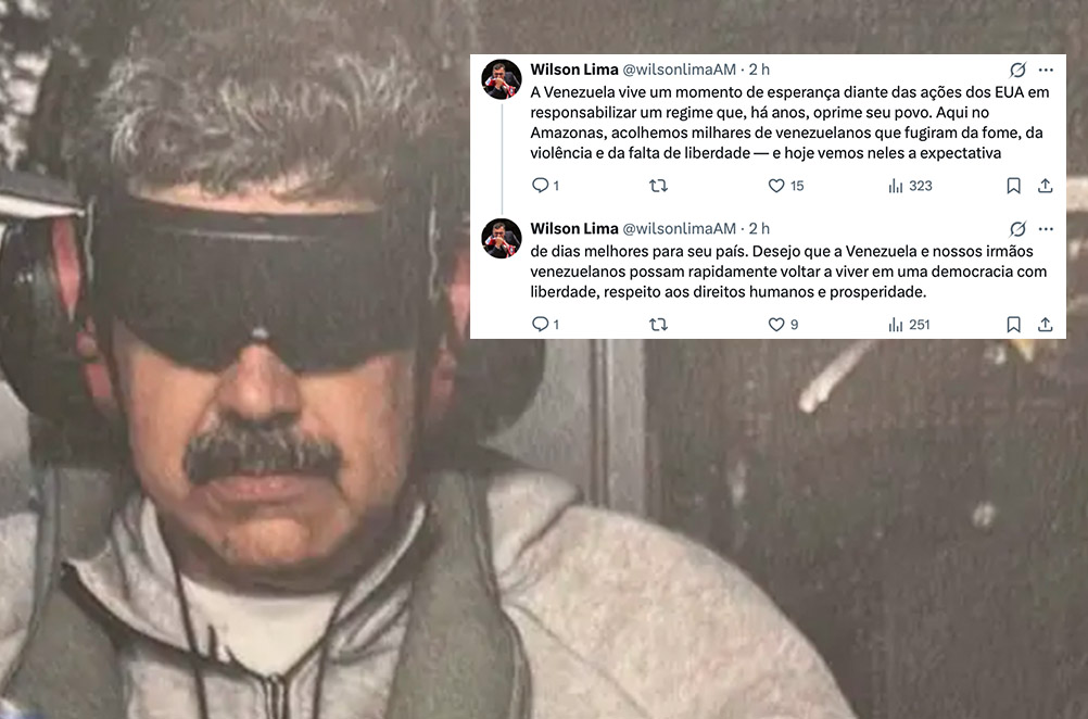 Wilson Lima fala em 'esperança' para a Venezuela após ação dos Estados Unidos