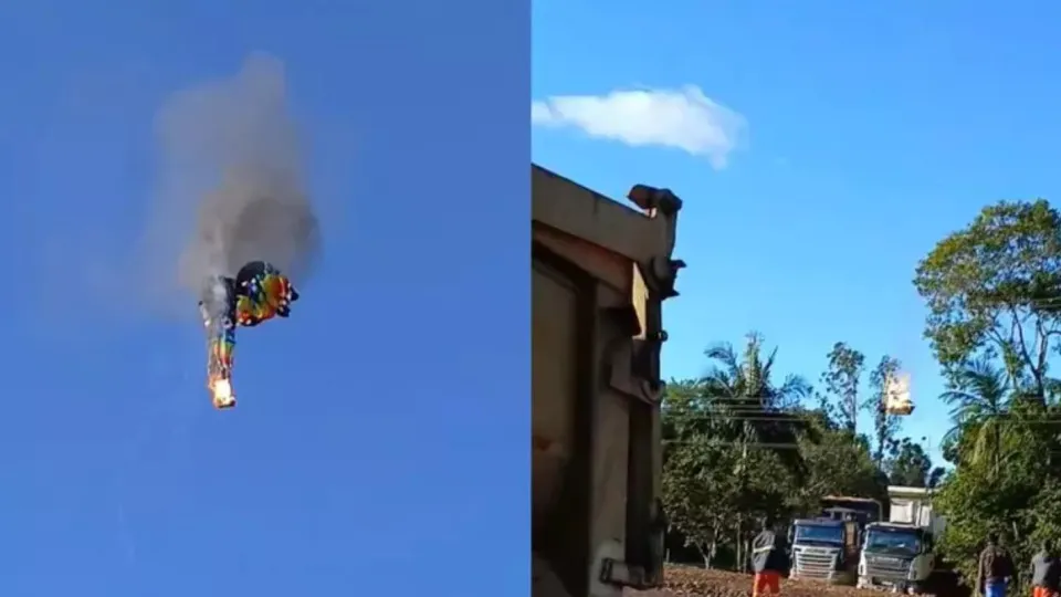 Piloto pediu para as pessoas se jogarem antes de balão pegar fogo em SC