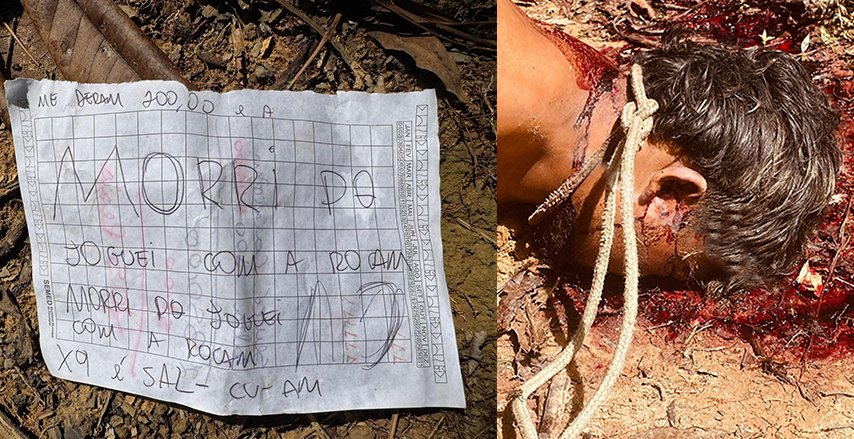 Imagem forte: Homem é encontrado morto com corda no pescoço no bairro Tarumã