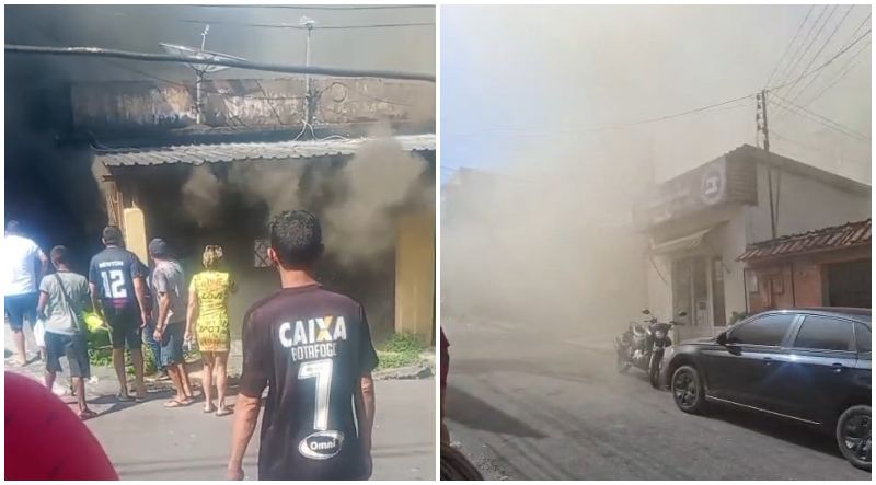 Video: homem é preso após incendiar duas casas e trancar morador durante discussão em Manaus