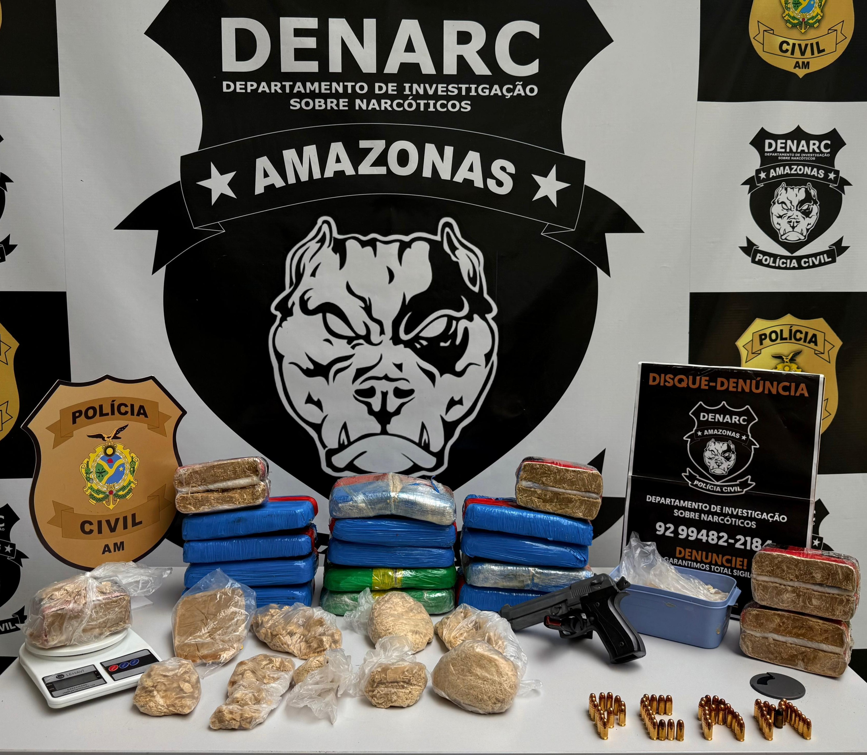 Operação apreende 20 quilos de  cocaína em depóstio de drogas na zona Norte de Manaus