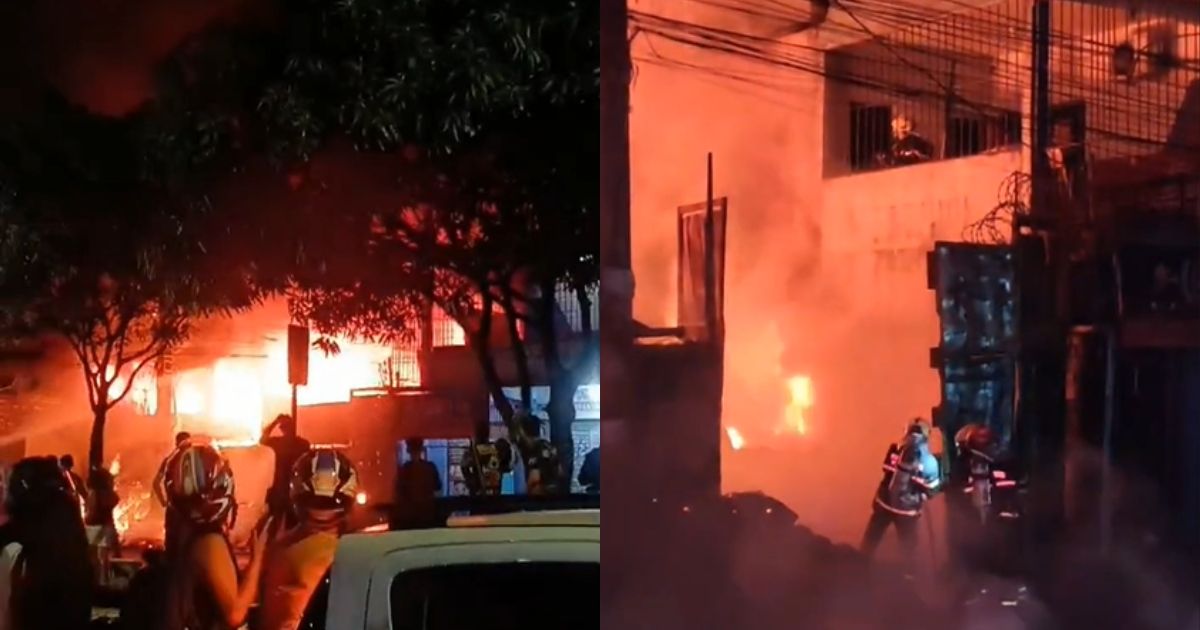 Vídeo: incêndio em galpão de recicláveis é investigado como possível ato criminoso