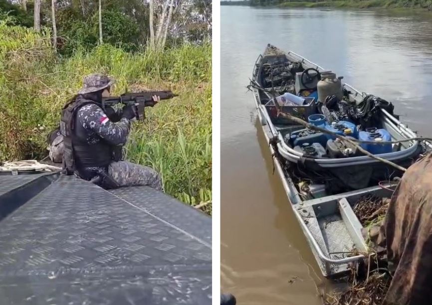 Vídeo: lancha utilizada por ‘piratas’ no rio Solimões é encontrada