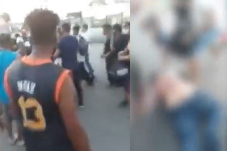 Vídeo: Suspeito de assalto leva 'voadora' no rosto no Jorge Teixeira