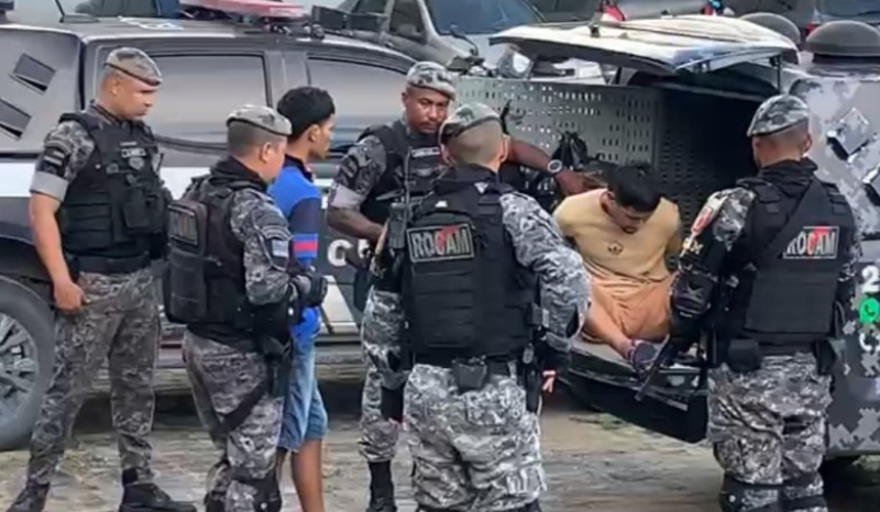 Vídeo: suspeitos de invadir casa de PM da Rocam em Manaus são presos