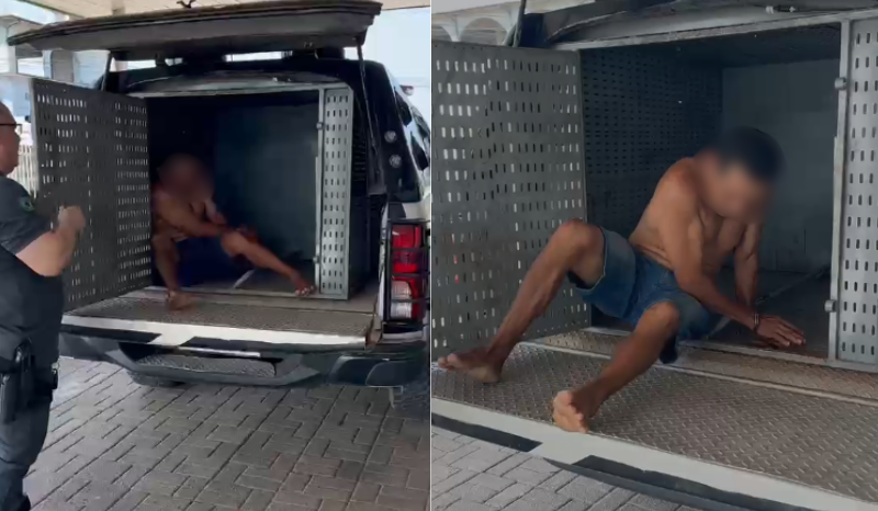 Cena forte: homem é preso após vídeo flagrar agressão contra cachorro em Itacoatiara