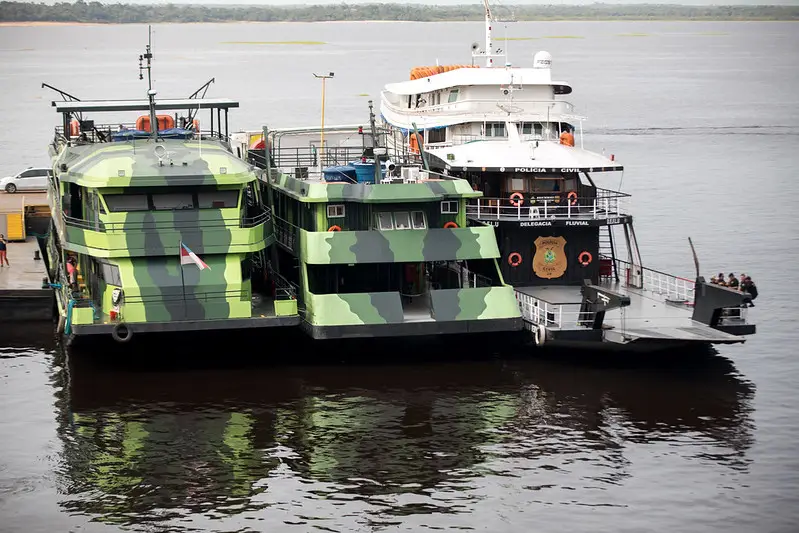 Wilson Lima entrega Base Arpão 3 para combate ao narcotráfico no AM