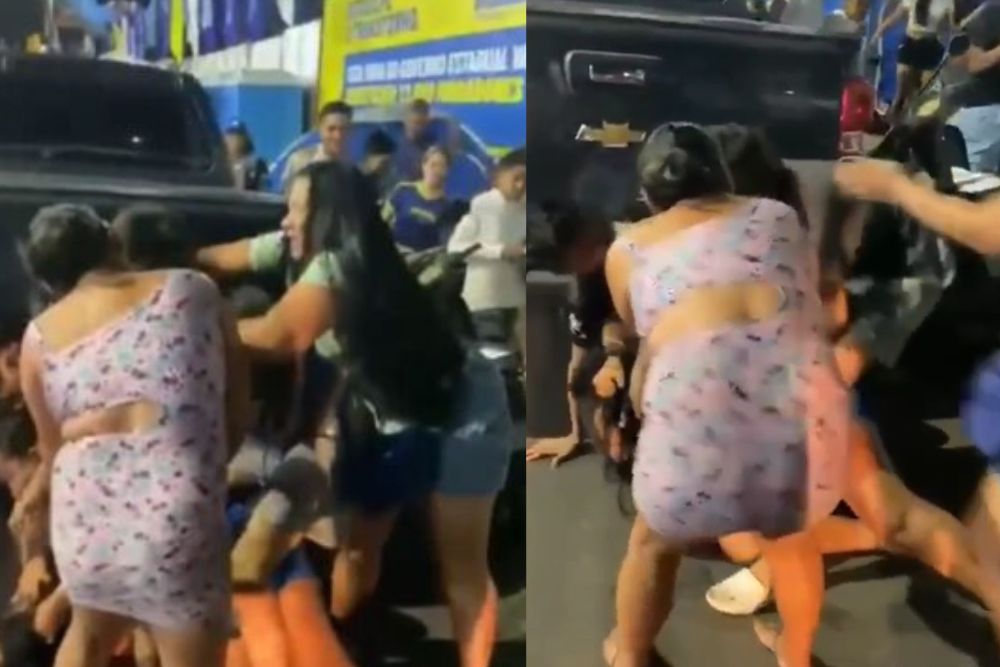 Vídeo mostra briga entre mulheres na fila da galera do Caprichoso
