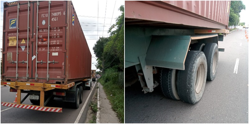 Fiscalização flagra jovem de 17 anos conduzindo caminhão trator