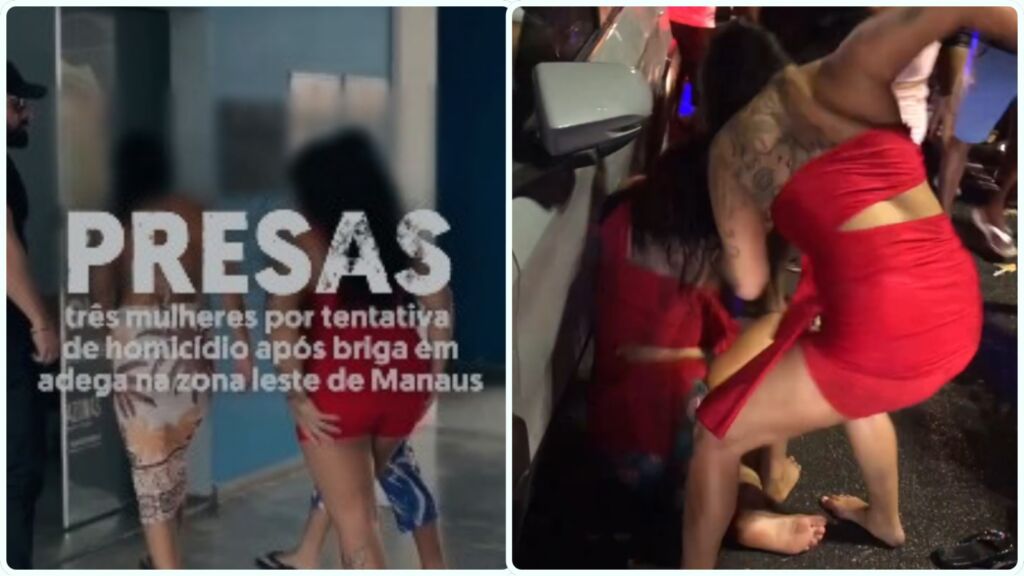 Vídeo: Mulheres são presas após briga em adega na zona Leste de Manaus