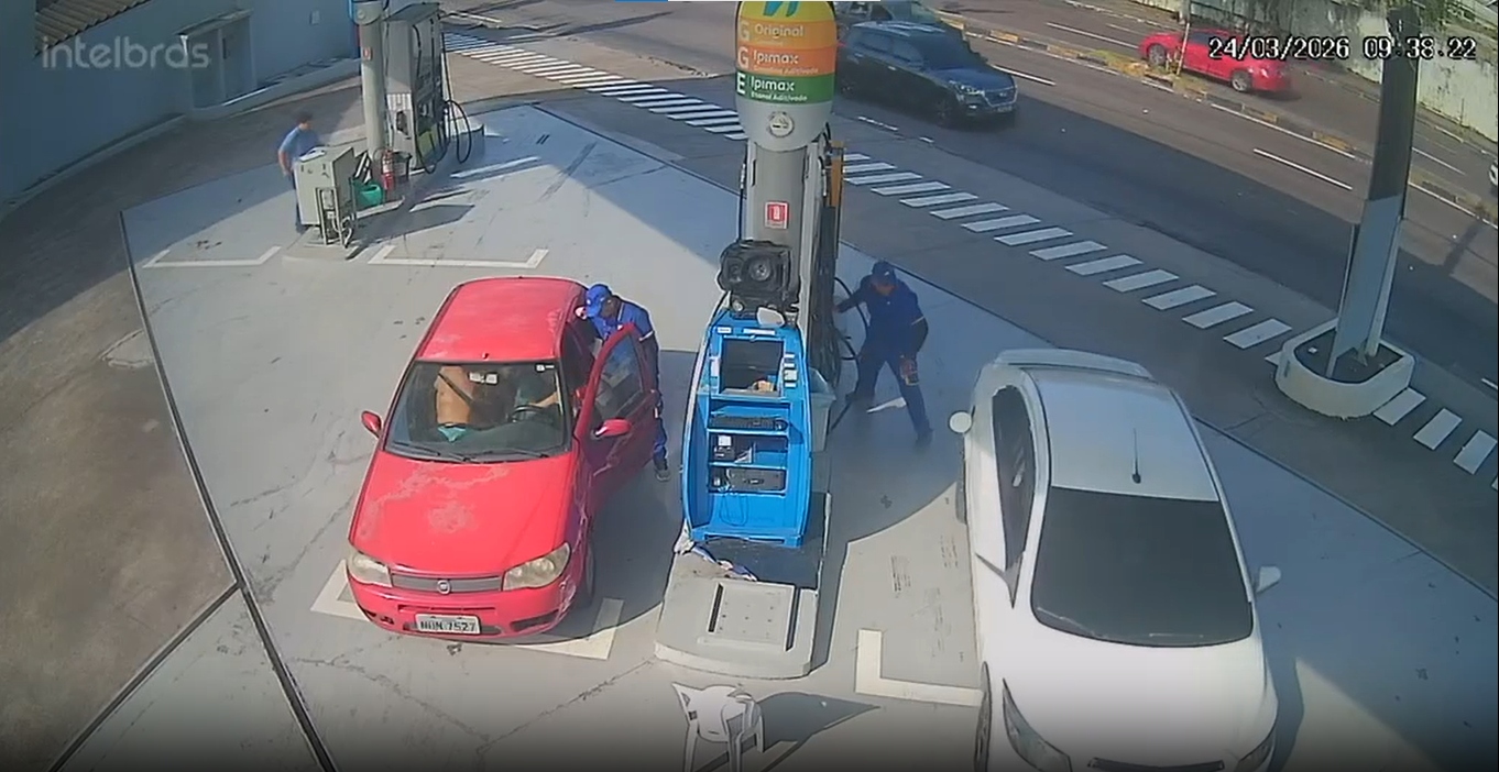 Vídeo: motorista abastece carro e foge sem pagar em posto de Manaus