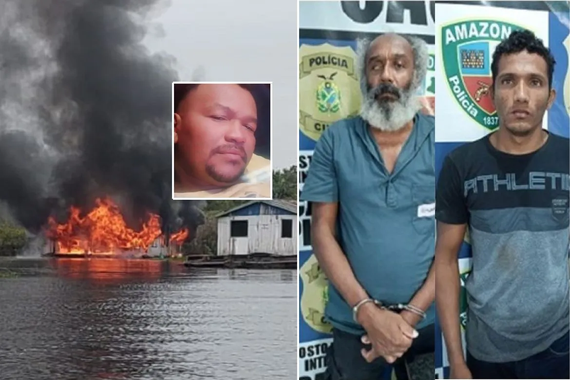 Vídeo: População revoltada incendeia casa de pai e filho em Iranduba