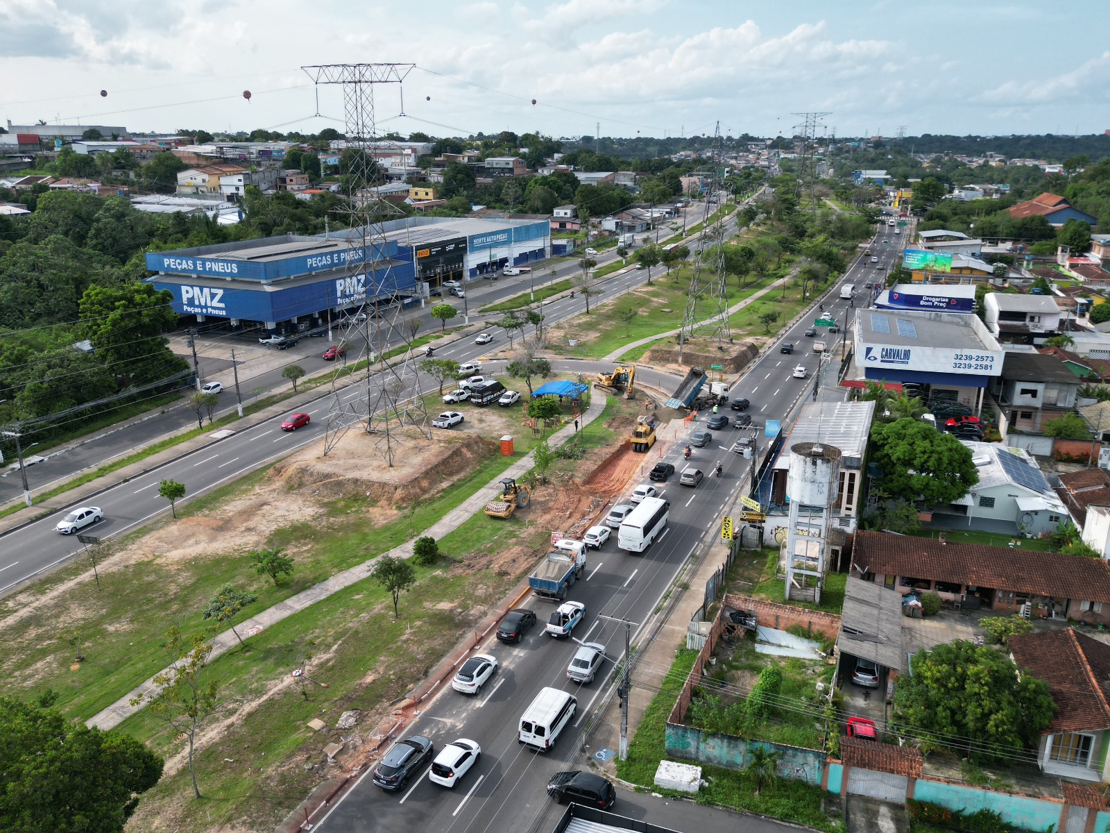 Interditado trecho para construção de complexo viário que dará acesso a Av. das Torres