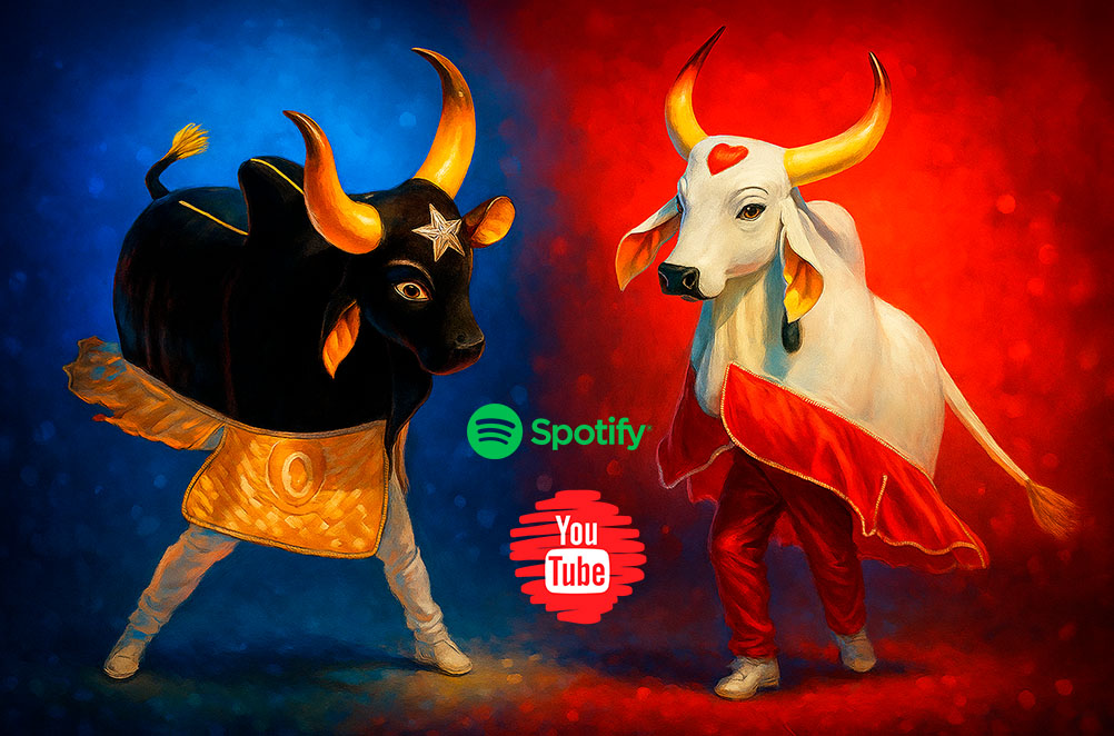 Garantido lidera audições digitais com quase 8 milhões de plays; Caprichoso passa dos 6 milhões