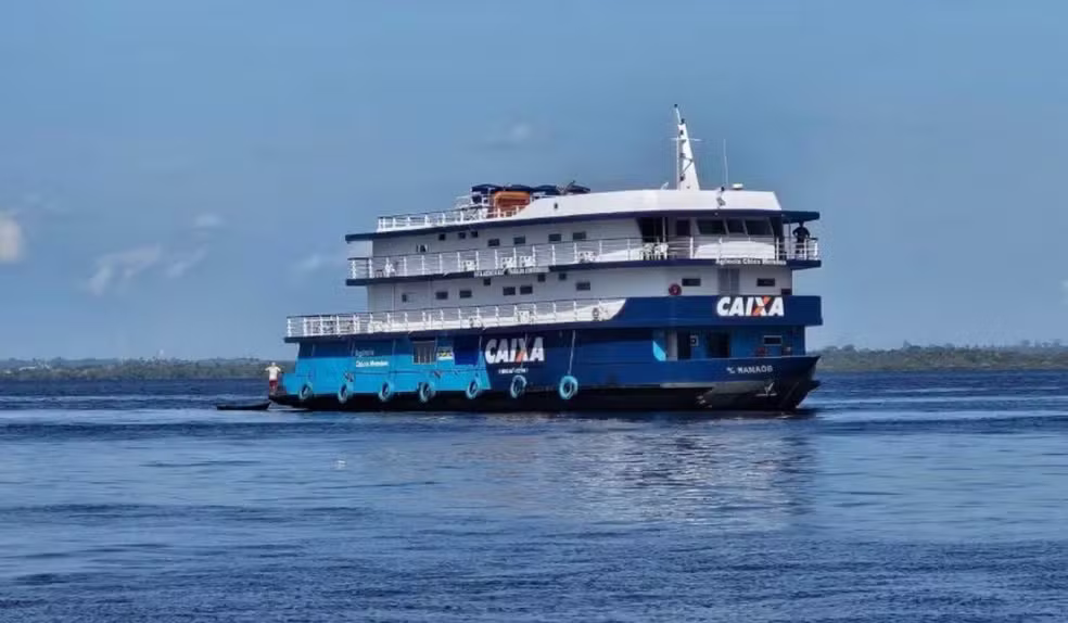 Agência-Barco da Caixa vai atender sete cidades do Amazonas