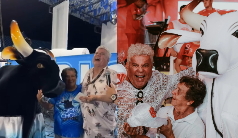 Milton Cunha chega em Parintins e visita galpões dos bois Caprichoso e Garantindo