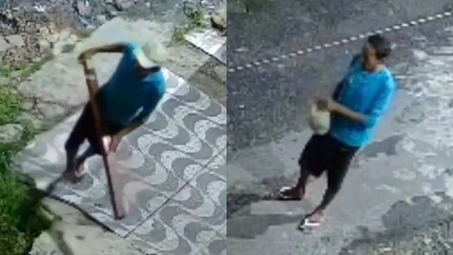 Vídeo: Homem é flagrado por câmeras furtando hidrômetros no bairro Coroado, em Manaus