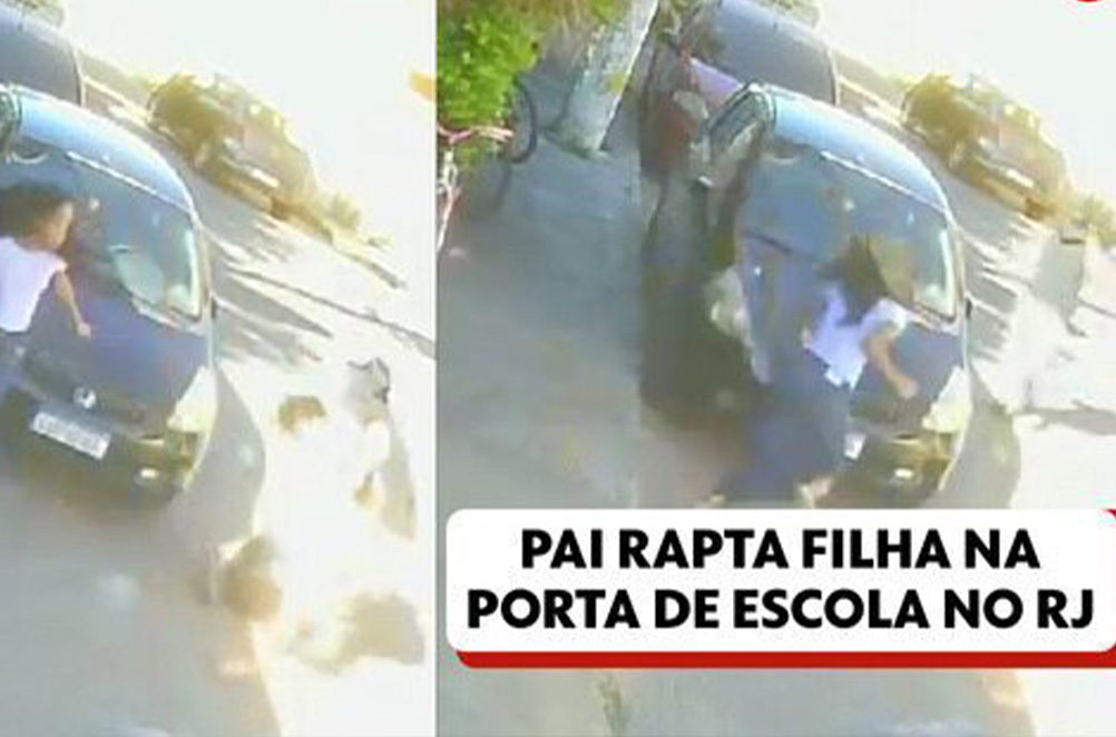 Vídeo: Pai rapta a própria filho na frente da escola