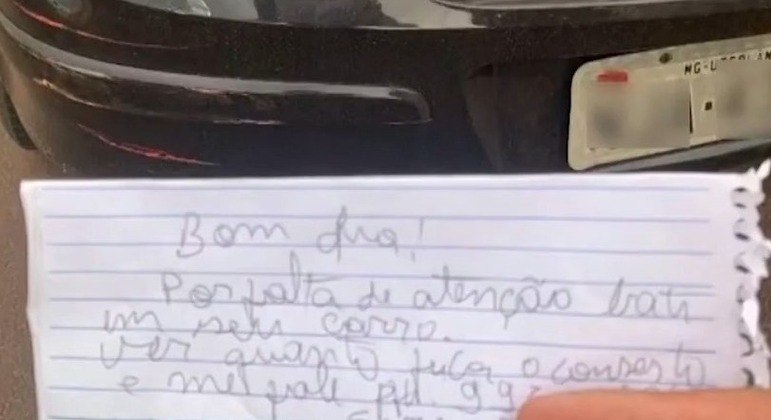 Diarista deixa bilhete após bater carro de empresário; leia
