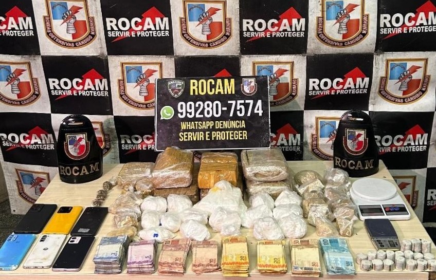 Dupla  é presa com drogas, R$ 6,5 mil em espécie e balanças de precisão no Novo Aleixo