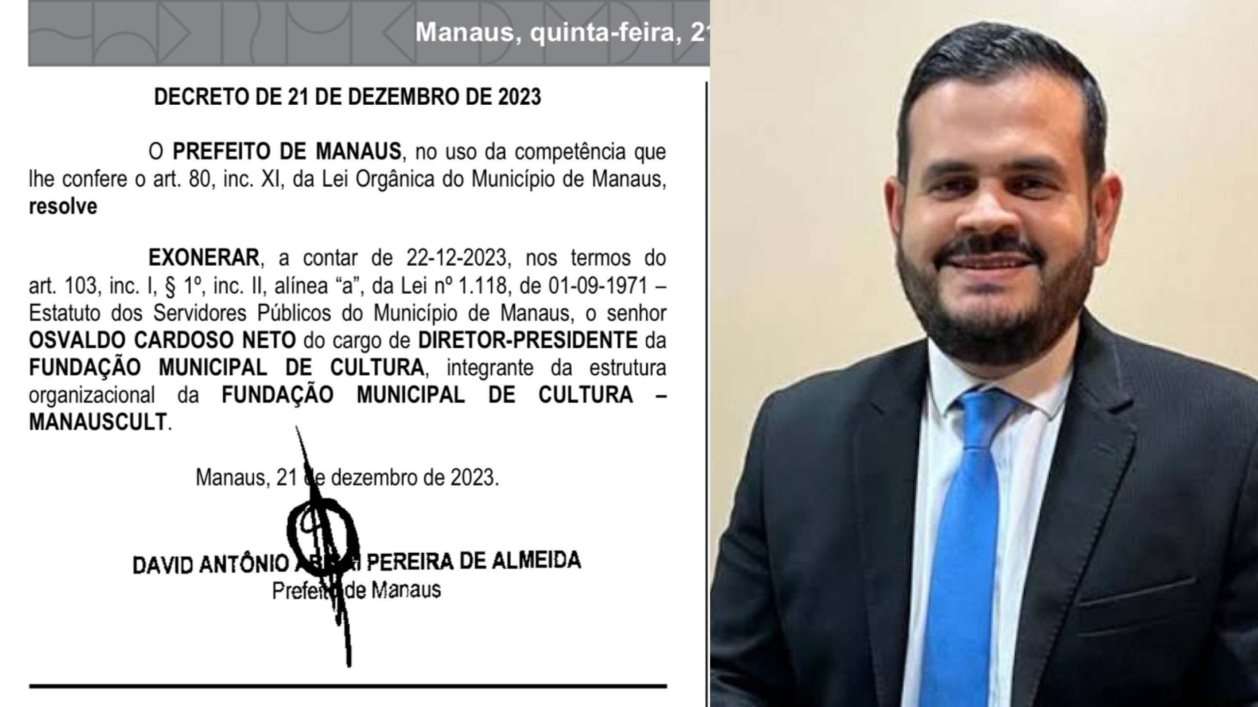 Osvaldo Cardoso é demitido da Manauscult