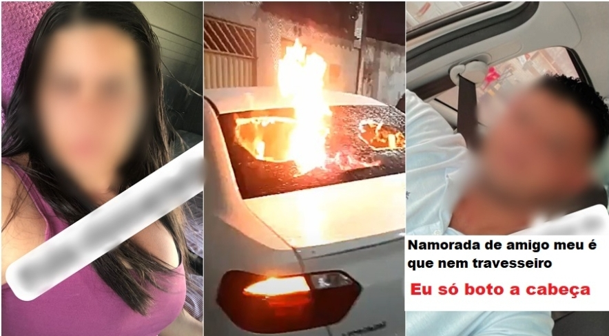 Vídeo: homem toca fogo em carro após flagrar mulher com o melhor amigo