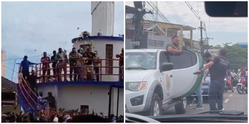 Vídeo: candidato à Prefeitura de Coari é preso após jogar dinheiro para população