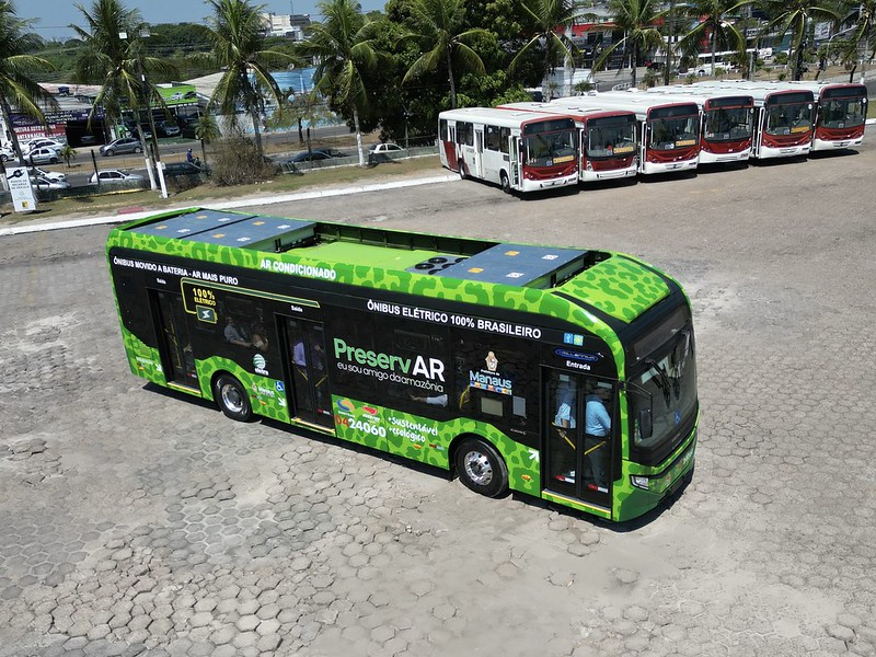 Primeiro ônibus elétrico de Manaus irá funcionar na linha 125
