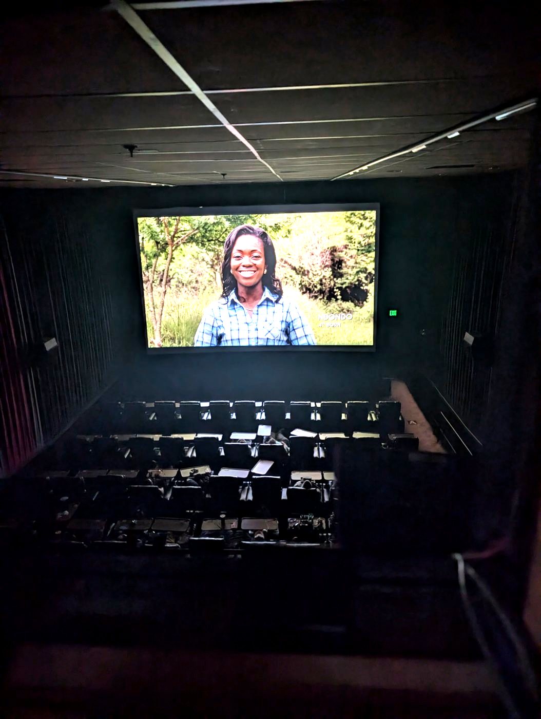 MULLY playing on the big screen at a movie night