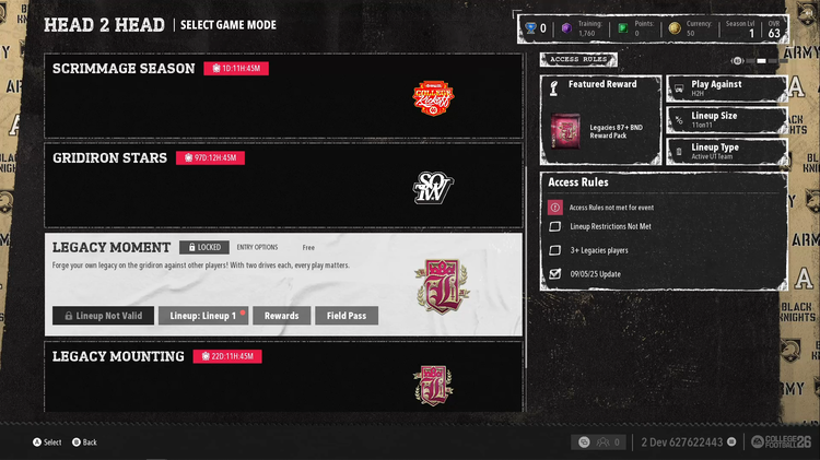cfb26-legacies-h2h-event