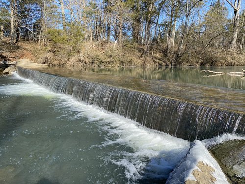 Dam at Buzzard Branch Mitigation Site before restoration