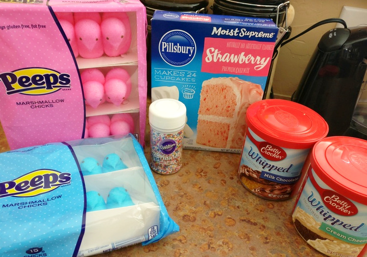 Easter Cake Ingredients (2) easter, cake, easy, DIY, peeps, sprinkles, cake mix, pillsbury, betty crocker, wilton, pans, bake, chocolate, cream cheese, strawberry, holiday, food, dessert, do it yourself, food processor, crumbs, simple, yummy, lifestyle, motherhood, for kids, party, pastry, april, frosting, marshmallows