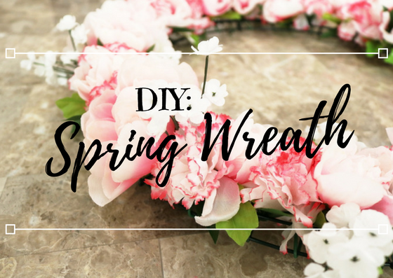 DIY, Spring, Wreath, do it yourself, lifestyle, season, crafty, dollar store, dollar tree, michaels, wreath loop, flowers, carnations, peonies, baby's breath, easy, cheap, frugal, instructions, breeze, weather, warm, south east, sc, door wreath, wire wreath, bouquets, step by step, momblogger, momlife, motherhood